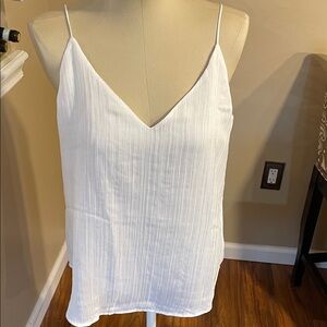 Express White V-Neck downtown Camisole